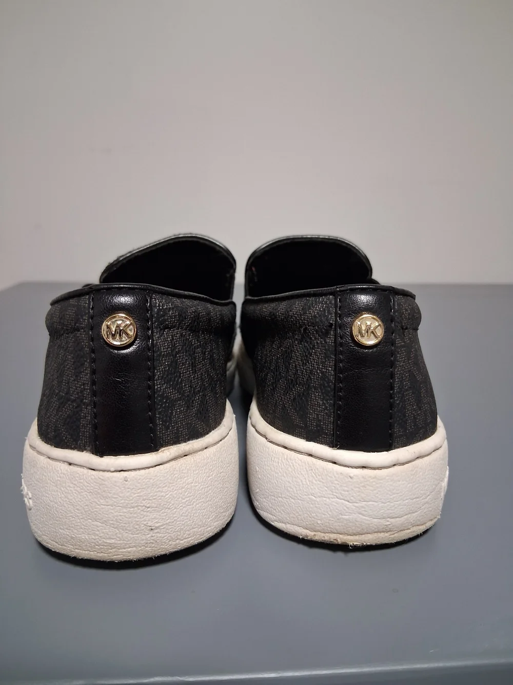 Michael Kors Women's Black Logo Slip-On Sneakers